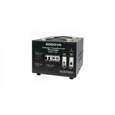 Transformator 230-220V la 110-115V 5000VA/4000W cu carcasa TED000255