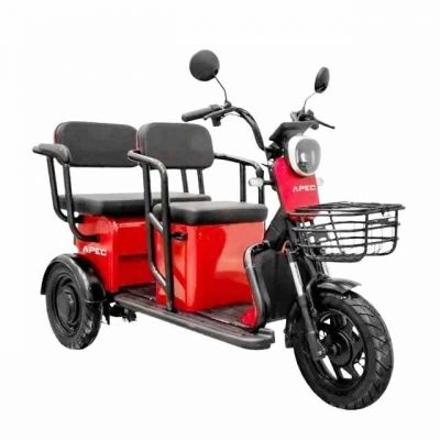 Tricicleta electrica Volta APM5, Motor 1000W 60V, Baterie 20Ah cu Autonomie 40km, Rosu, fara permis (carnet)