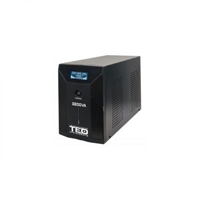 UPS 2200VA/1200W LCD Line Interactive AVR 3 schuko 4x7Ah TED Electric TED001610
