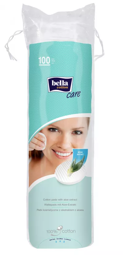 Bella Cotton Care  dischete cosmetice cu aloe 100 buc