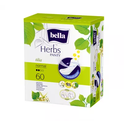 Bella Herbs Panty Floare de tei absorbante zilnice 60 buc