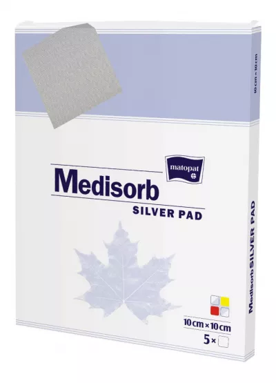 Medisorb Silver PAD pansament cu argint 10x10 cm 5 buc