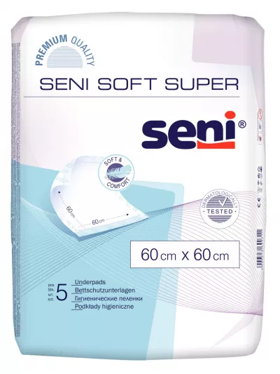 Seni Soft Super aleze igienice 60x60 cm 5 buc
