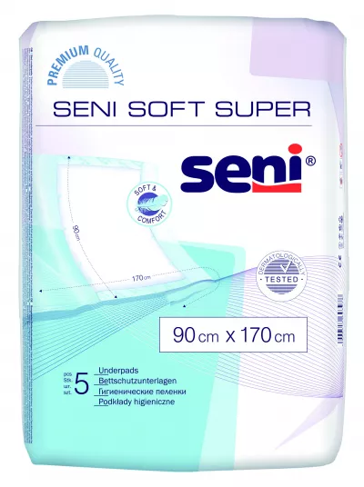 Seni Soft Super aleze igienice 90x170 cm 5 buc