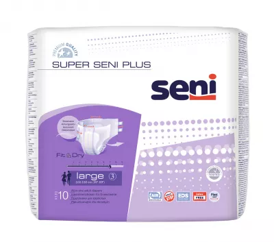Super Seni Plus Large scutece incontinenţă 10 buc
