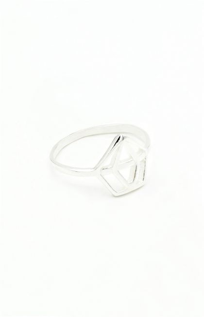 Inel pentru falanga Diamant din argint 925 Argintiu 14