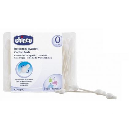 Betisoare vata Chicco cu protectie 90 buc