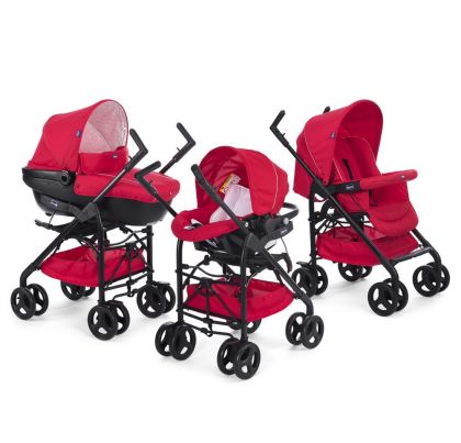 Carucior 3 in 1 Chicco Trio Sprint, RedPassion, 0luni+
