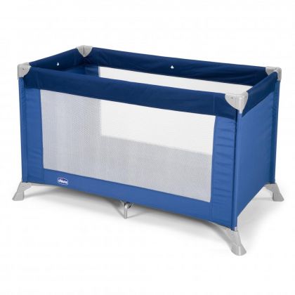 Patut pliant Chicco Good Night - fara etaj intermediar, 0 luni+, Albastru