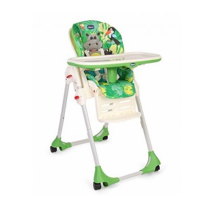 Scaun de masa Chicco Polly Easy, 4roti, HappyJungle, 6+luni