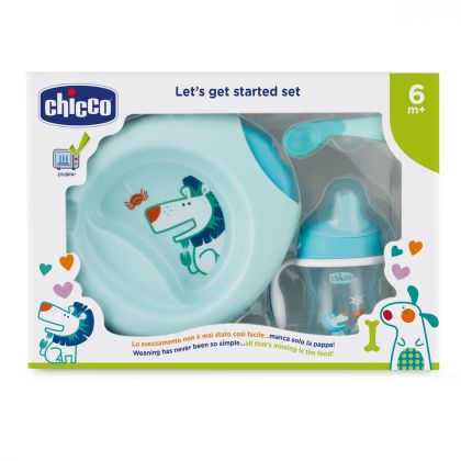 Set diversificare hrana bebelusi Chicco, Boy, 6luni+