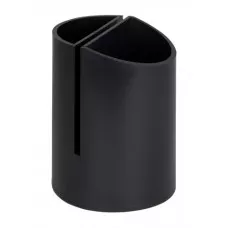 Suport plastic birou 5 compartimente cilindric EVOffice negru