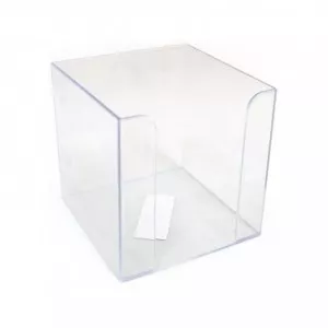 Suport din plastic transparent pentru cub hartie 9*9*9 cm Ark