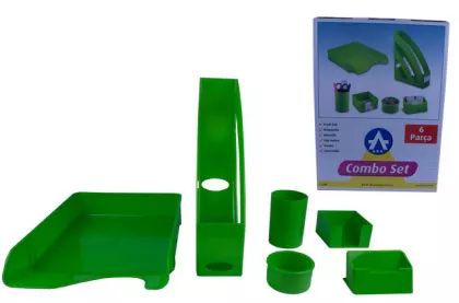 Set plastic 6 piese culoare verde Ark