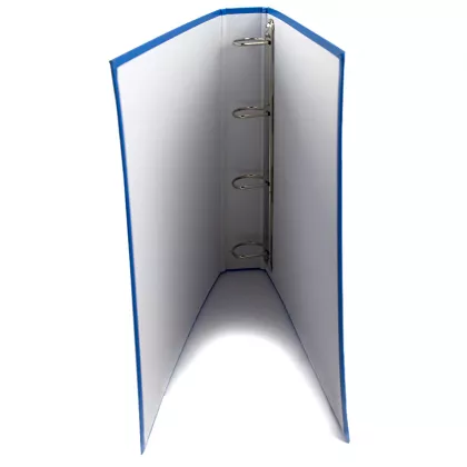 Caiet mecanic carton plastifiat A4, 4 inele EVOffice - albastru