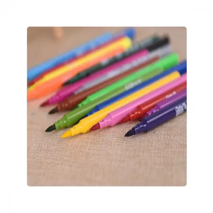 Carioci tip pensula ("Brush pen") 12 culori intense/cutie plastic