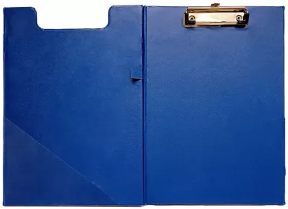 Clipboard carton plastifiat dublu A4(313*224mm)cu agatatoare, suport pix Willgo-albastru