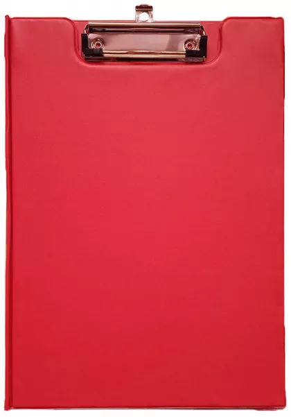 Clipboard carton plastifiat dublu A4(313*224mm)cu agatatoare, suport pix Willgo-rosu