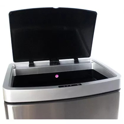 Cos de gunoi din inox cu senzor ,15L (include cos din plastic capacitate 12L)
