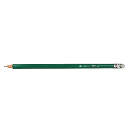 Creion HB cu radiera, ascutit, forma hexagonala EVOffice