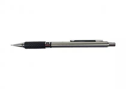 Creion mecanic 0.5mm, corp metalic si accesorii cromate, grip, radiera incorporata No.2727