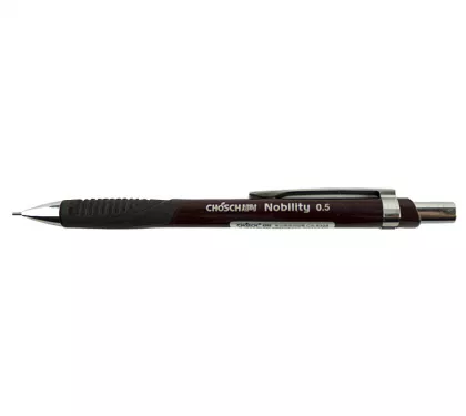Creion mecanic 0.5mm,  grip si accesorii metalice, radiera incorporata Nobility 8328
