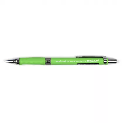 Creion mecanic 0.7 mm, accesorii metalice, grip, radiera incorporata, varf retractabil BL-519