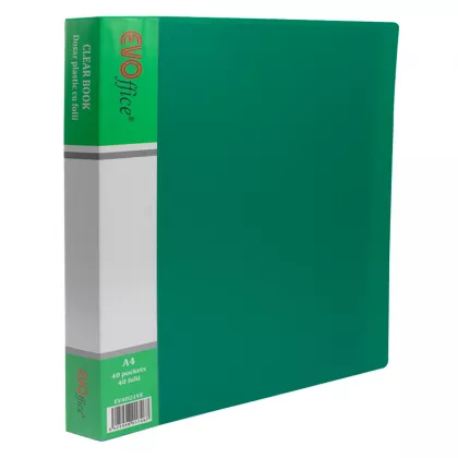 Dosar plastic cu 40 folii EVOffice verde