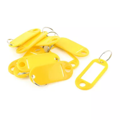 Etichete - suport plastic pentru chei 10buc/set EVOffice - galben