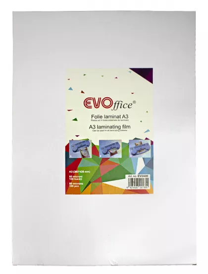 Folie laminat A3 (303*426 mm) 80 microni 100 coli/top EVOffice