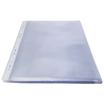 Folie protectie documente A4, 120 microni, cu clapeta laterala, 50 buc/set EVOffice