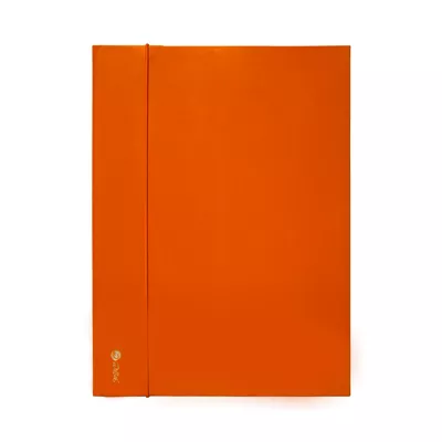 Mapa carton lucios A4 (345*250mm) 700g cu elastic pe latura mare Willgo - orange