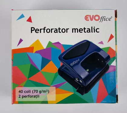 Perforator metalic 40 coli  EVOffice-negru