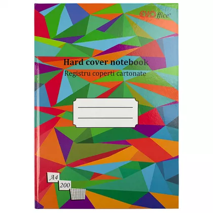 Registru A4 coperti cartonate color, 200 file - matematica EVOffice