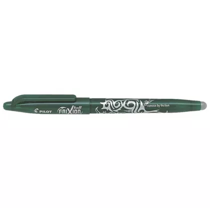 Roller cu cerneala, varf mediu 0.7mm, cu radiera de stergere Frixion Ball Pilot verde