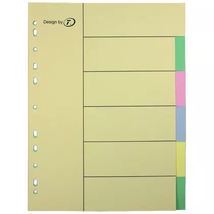 Separatoare carton 6 culori/set  EVOffice