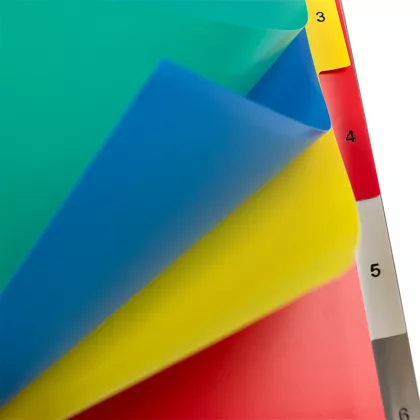 Separatoare plastic 6 culori/set EVOffice