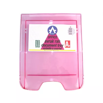 Tavita plastic documente Ark - transparent rosu