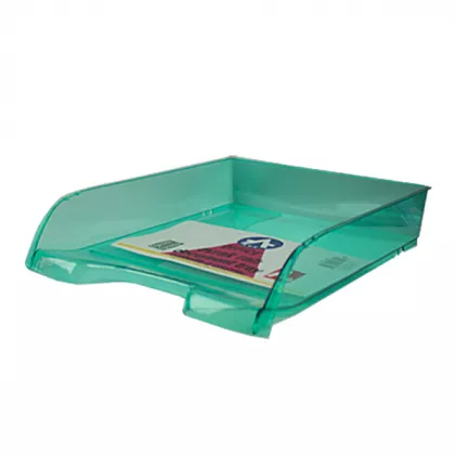 Tavita plastic documente Ark - transparent verde