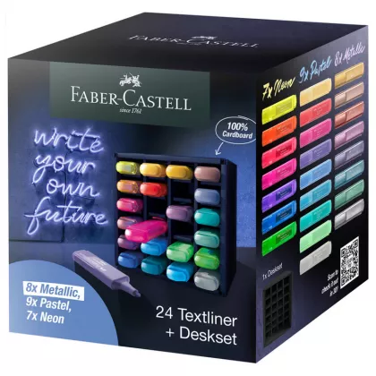 Textmarker 24 culori/set Faber-Castell 46