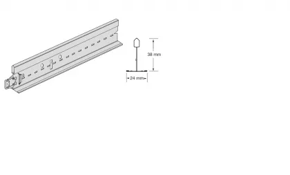 Knauf Ceiling Profil principal alb Prelude S / T 24/38mm 3.6ml/buc 20buc/cut
