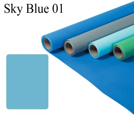 Paper roll 1,35x11m -  SKY BLUE