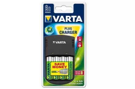 Varta Easy Plug Charger - incl.4x AA accu