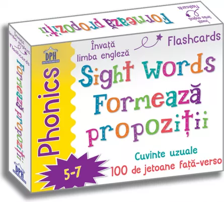 Sight words. Formeaza propozitii - Jetoane limba engleza, [],librarul.ro