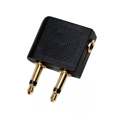 ADAPTOR audio LOGILINK convertor stereo (2 x 3.5 mm jack T la 1 x 3.5 mm jack M), negru, "CA1089" (include TV 0.06 lei), [],catemstore.ro
