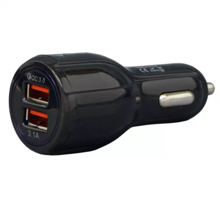 ALIMENTATOR auto SPACER, 2 x USB (1 x USB QC3.0 &amp;amp; 1 USB max. 3.1A), pt. bricheta auto, black, "SP-QC-30" (include TV 0.18lei), [],catemstore.ro