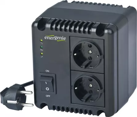 AVR GEMBIRD  1000VA/ 600W, 2 x socket Schuko, indicatie status cu LED, sinusoida pura, "EG-AVR-1001"i)  (include TV 3.5lei), [],catemstore.ro