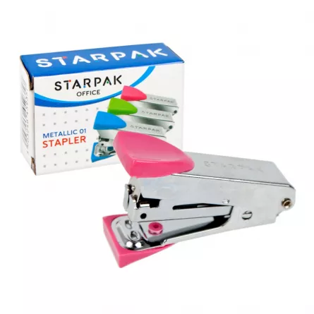 Capsator metalic, mini, nr.10, roz - STARPAK, [],catemstore.ro