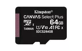 CARD MicroSD KINGSTON, 64 GB, microSDXC, clasa 10, standard UHS-I U3, "SDCS2/64GBSP" (include TV 0.03 lei), [],catemstore.ro