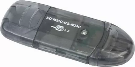 CARD READER extern GEMBIRD, interfata USB 2.0, citeste/scrie: SD, MMC, RS-MMC; plastic, negru-transparent, "FD2-SD-1" (include TV 0.03 lei), [],catemstore.ro